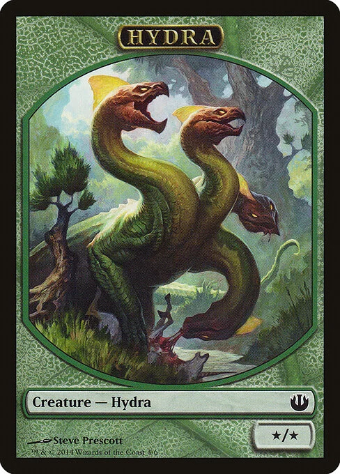 Hydra, carta Magic di tipo Token Creature — Hydra illustrata da Steve Prescott