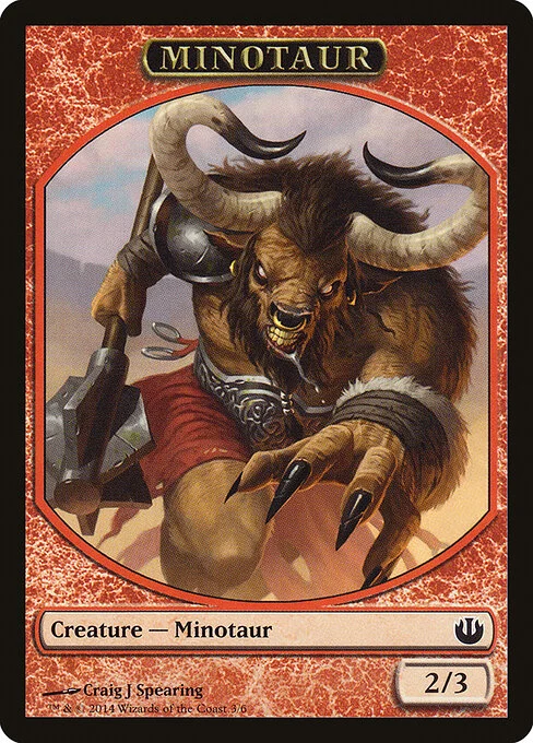 Minotaur, carta Magic di tipo Token Creature — Minotaur illustrata da Craig J Spearing