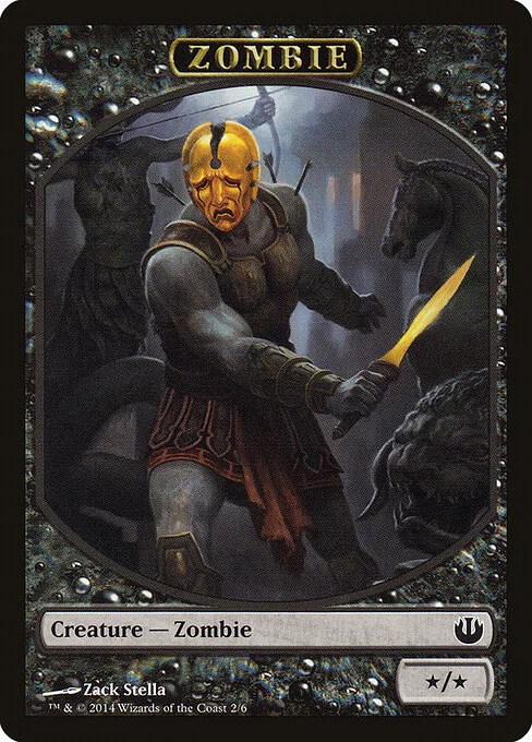 Zombie, carta Magic di tipo Token Creature — Zombie illustrata da Zack Stella