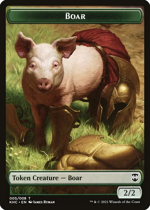 Boar, carta Magic di tipo Token Creature — Boar illustrata da James Ryman
