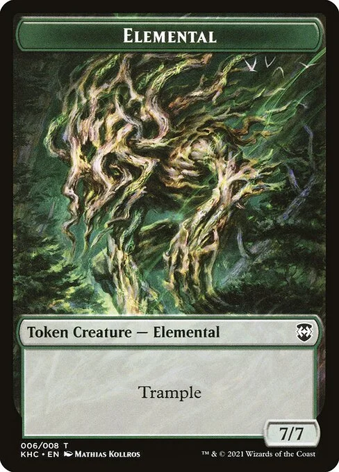 Elemental, carta Magic di tipo Token Creature — Elemental illustrata da Mathias Kollros