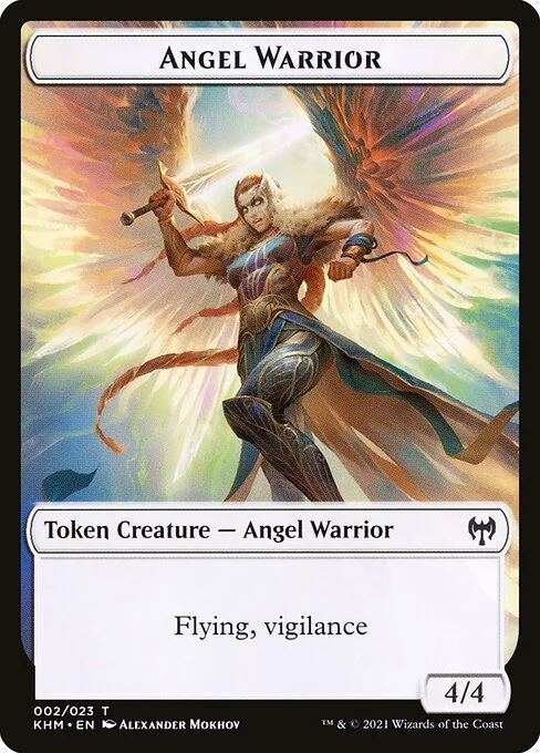 Angel Warrior, carta Magic di tipo Token Creature — Angel Warrior illustrata da Alexander Mokhov