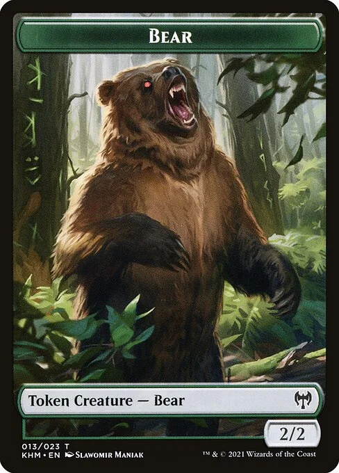 Bear, carta Magic di tipo Token Creature — Bear illustrata da Slawomir Maniak