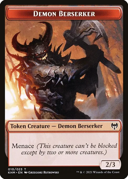 Demon Berserker, carta Magic di tipo Token Creature — Demon Berserker illustrata da Grzegorz Rutkowski