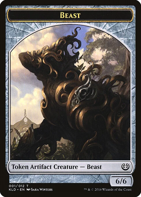 Beast, carta Magic di tipo Token Artifact Creature — Beast illustrata da Sara Winters