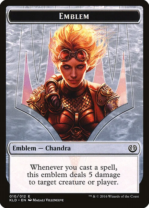 Chandra, Torch of Defiance Emblem, carta Magic di tipo Emblem — Chandra illustrata da Magali Villeneuve
