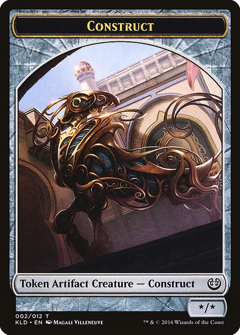 Construct, carta Magic di tipo Token Artifact Creature — Construct illustrata da Magali Villeneuve