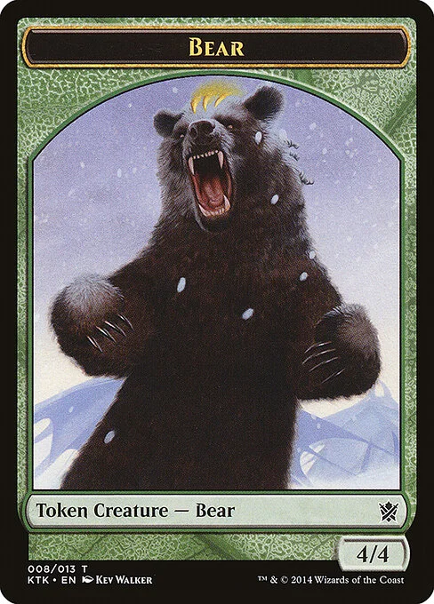 Bear, carta Magic di tipo Token Creature — Bear illustrata da Kev Walker