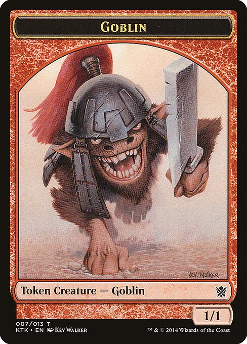 Goblin, carta Magic di tipo Token Creature — Goblin illustrata da Kev Walker