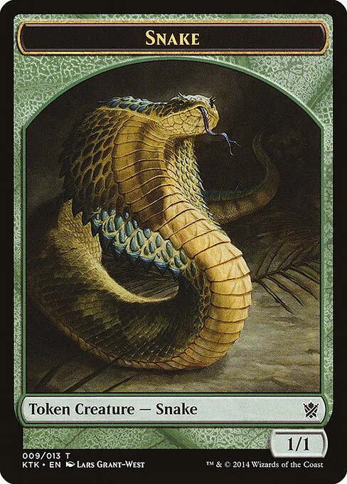 Snake, carta Magic di tipo Token Creature — Snake illustrata da Lars Grant-West