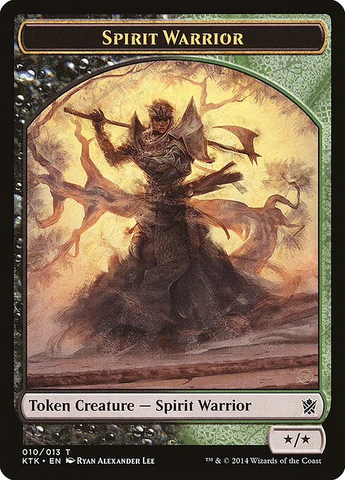 Spirit Warrior, carta Magic di tipo Token Creature — Spirit Warrior illustrata da Ryan Alexander Lee