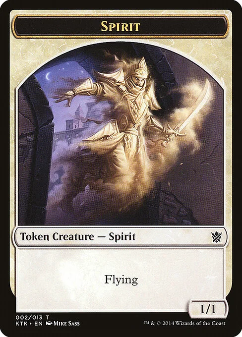 Spirit, carta Magic di tipo Token Creature — Spirit illustrata da Mike Sass