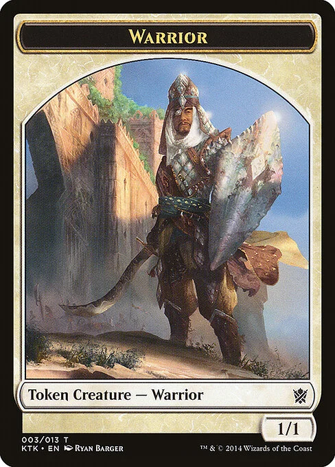 Warrior, carta Magic di tipo Token Creature — Warrior illustrata da Ryan Barger