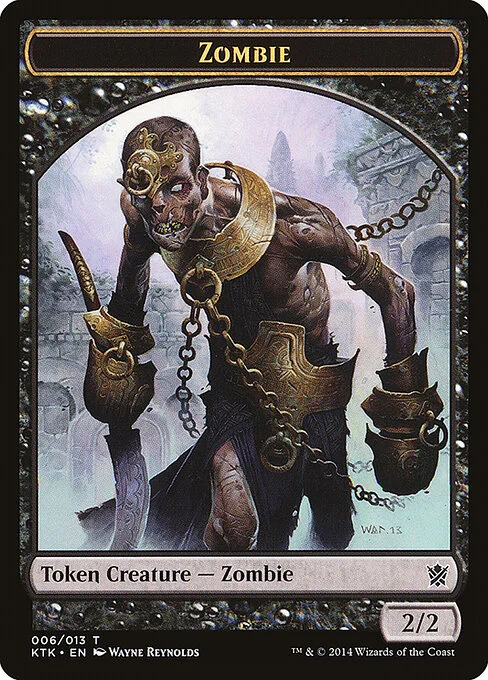 Zombie, carta Magic di tipo Token Creature — Zombie illustrata da Wayne Reynolds