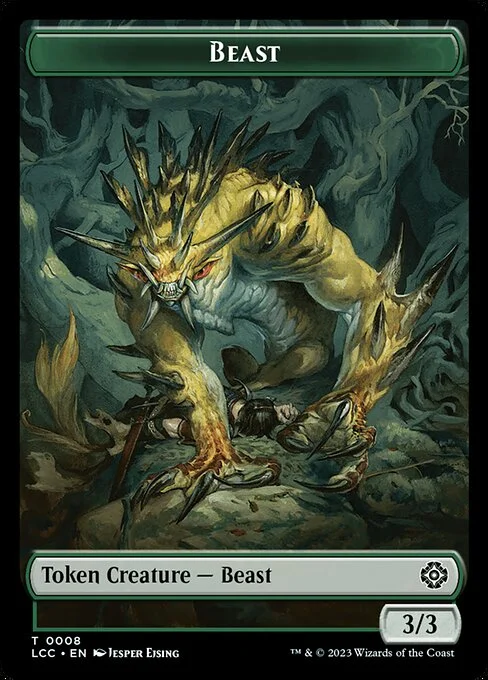 Beast, carta Magic di tipo Token Creature — Beast illustrata da Jesper Ejsing