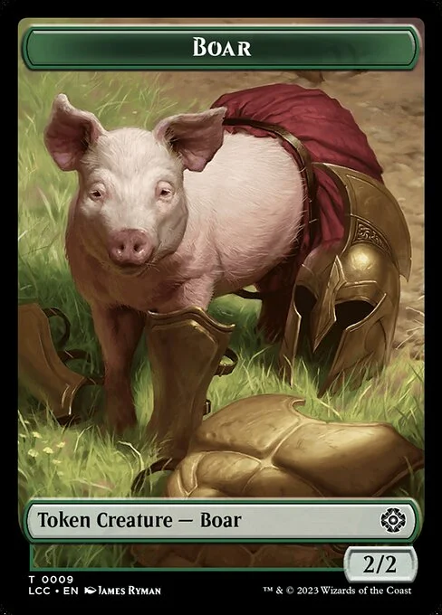 Boar, carta Magic di tipo Token Creature — Boar illustrata da James Ryman