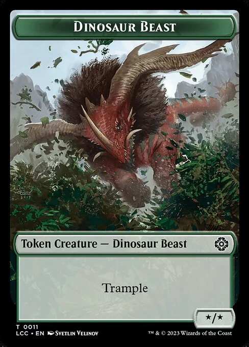 Dinosaur Beast, carta Magic di tipo Token Creature — Dinosaur Beast illustrata da Svetlin Velinov