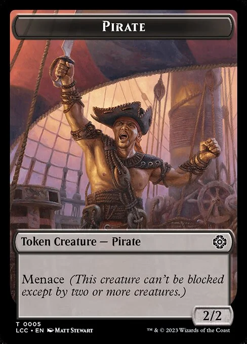 Pirate, carta Magic di tipo Token Creature — Pirate illustrata da Matt Stewart