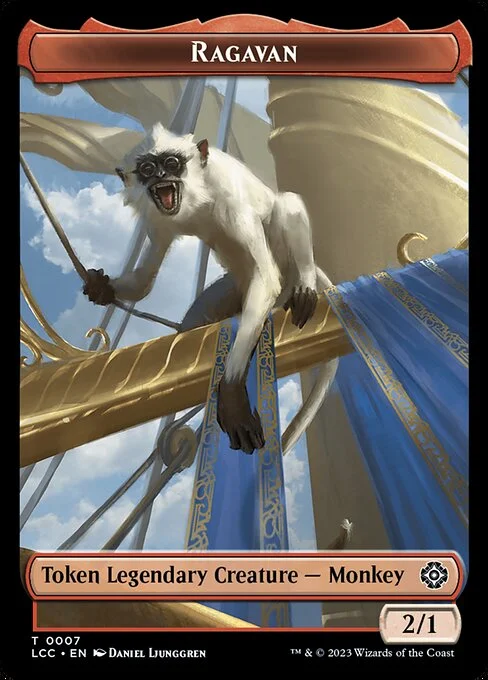 Ragavan, carta Magic di tipo Token Legendary Creature — Monkey illustrata da Daniel Ljunggren