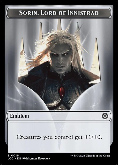 Sorin, Lord of Innistrad Emblem, carta Magic di tipo Emblem — Sorin illustrata da Michael Komarck
