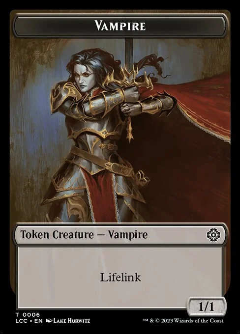 Vampire, carta Magic di tipo Token Creature — Vampire illustrata da Lake Hurwitz