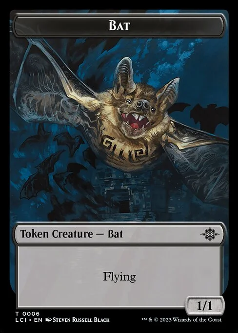Bat, carta Magic di tipo Token Creature — Bat illustrata da Steven Russell Black