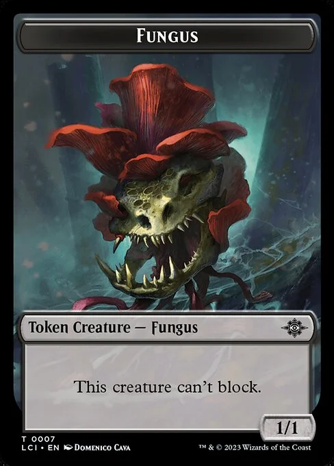Fungus, carta Magic di tipo Token Creature — Fungus illustrata da Domenico Cava