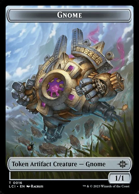Gnome, carta Magic di tipo Token Artifact Creature — Gnome illustrata da Racrufi