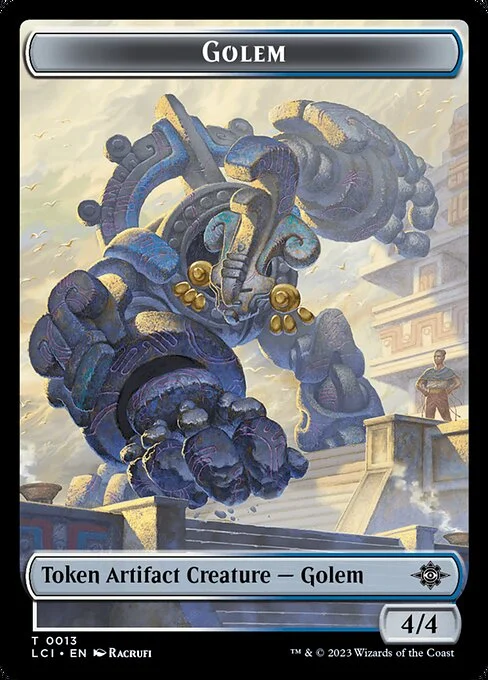 Golem, carta Magic di tipo Token Artifact Creature — Golem illustrata da Racrufi