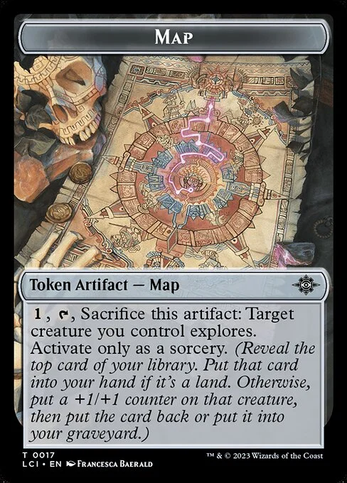 Map, carta Magic di tipo Token Artifact — Map illustrata da Francesca Baerald