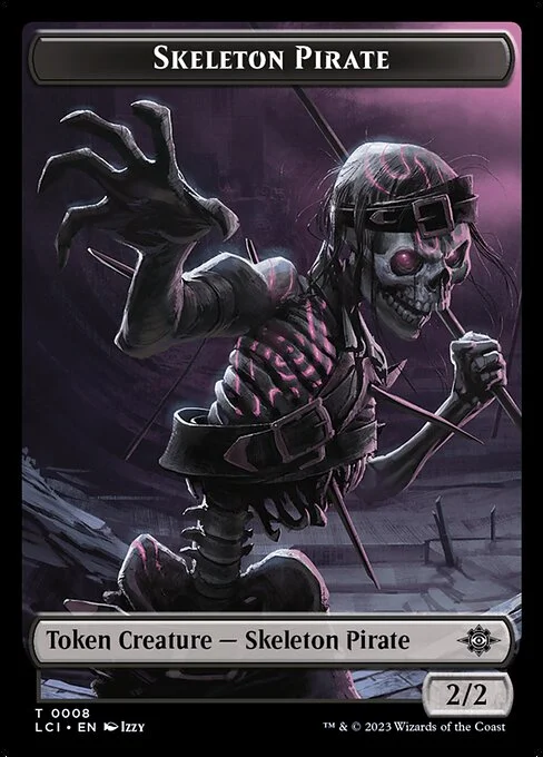 Skeleton Pirate, carta Magic di tipo Token Creature — Skeleton Pirate illustrata da Izzy