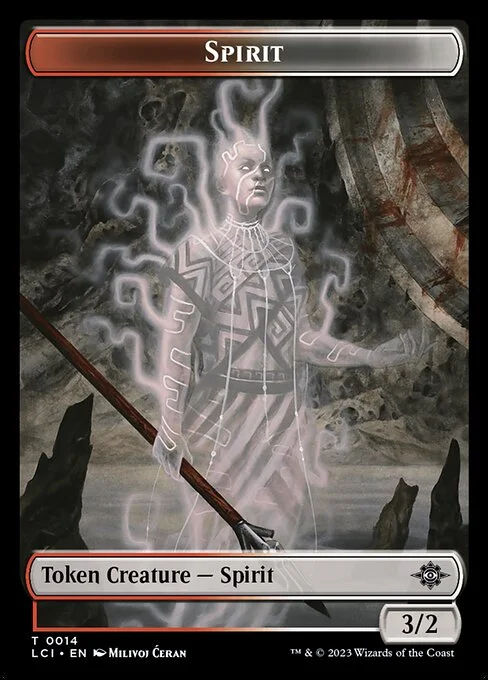 Spirit, carta Magic di tipo Token Creature — Spirit illustrata da Milivoj Ćeran