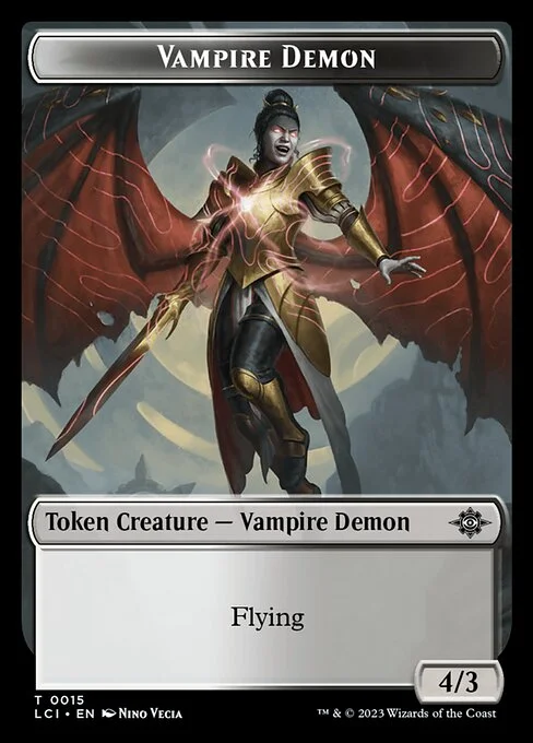 Vampire Demon, carta Magic di tipo Token Creature — Vampire Demon illustrata da Nino Vecia