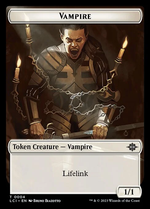 Vampire, carta Magic di tipo Token Creature — Vampire illustrata da Bruno Biazotto