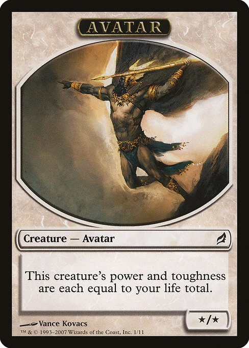 Avatar, carta Magic di tipo Token Creature — Avatar illustrata da Vance Kovacs