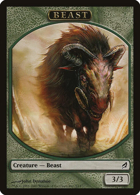 Beast, carta Magic di tipo Token Creature — Beast illustrata da John Donahue