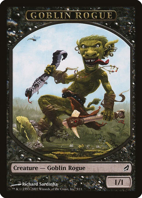 Goblin Rogue, carta Magic di tipo Token Creature — Goblin Rogue illustrata da Richard Sardinha