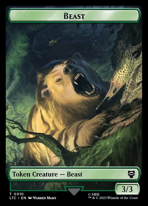 Beast, carta Magic di tipo Token Creature — Beast illustrata da Warren Mahy