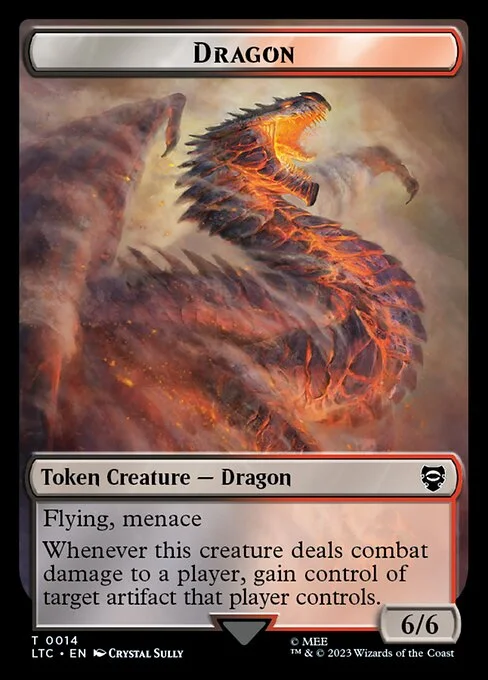 Dragon, carta Magic di tipo Token Creature — Dragon illustrata da Crystal Sully