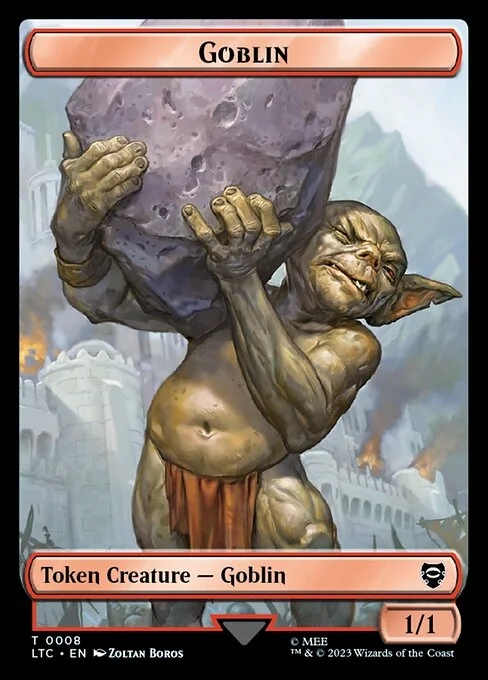 Goblin, carta Magic di tipo Token Creature — Goblin illustrata da Zoltan Boros