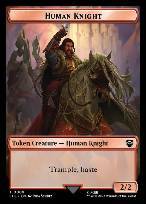 Human Knight, carta Magic di tipo Token Creature — Human Knight illustrata da Inka Schulz