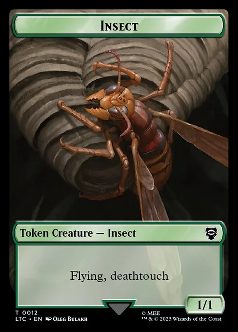 Insect, carta Magic di tipo Token Creature — Insect illustrata da Oleg Bulakh