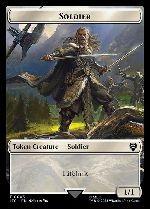 Soldier, carta Magic di tipo Token Creature — Soldier illustrata da Lixin Yin