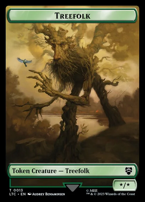 Treefolk, carta Magic di tipo Token Creature — Treefolk illustrata da Audrey Benjaminsen