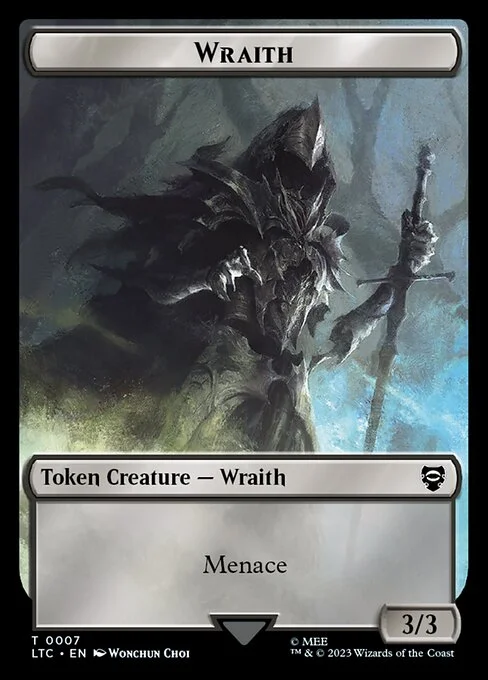 Wraith, carta Magic di tipo Token Creature — Wraith illustrata da Wonchun Choi
