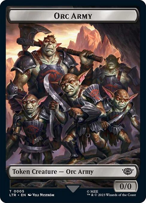 Orc Army, carta Magic di tipo Token Creature — Orc Army illustrata da Veli Nyström