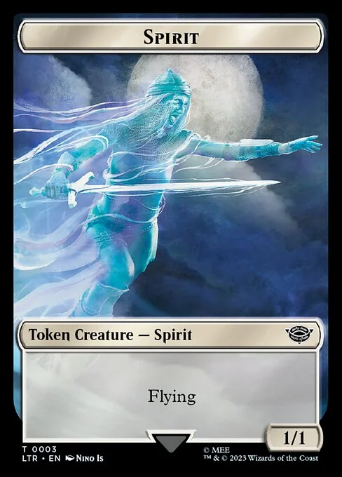 Spirit, carta Magic di tipo Token Creature — Spirit illustrata da Nino Is