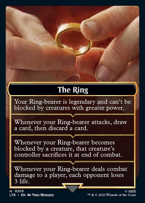 The Ring // The Ring Tempts You, carta Magic di tipo Emblem // Card illustrata da Viko Menezes