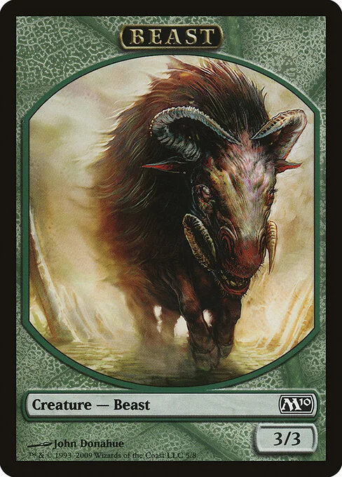 Beast, carta Magic di tipo Token Creature — Beast illustrata da John Donahue