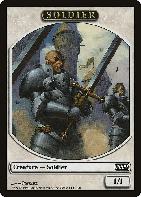 Soldier, carta Magic di tipo Token Creature — Soldier illustrata da Paolo Parente